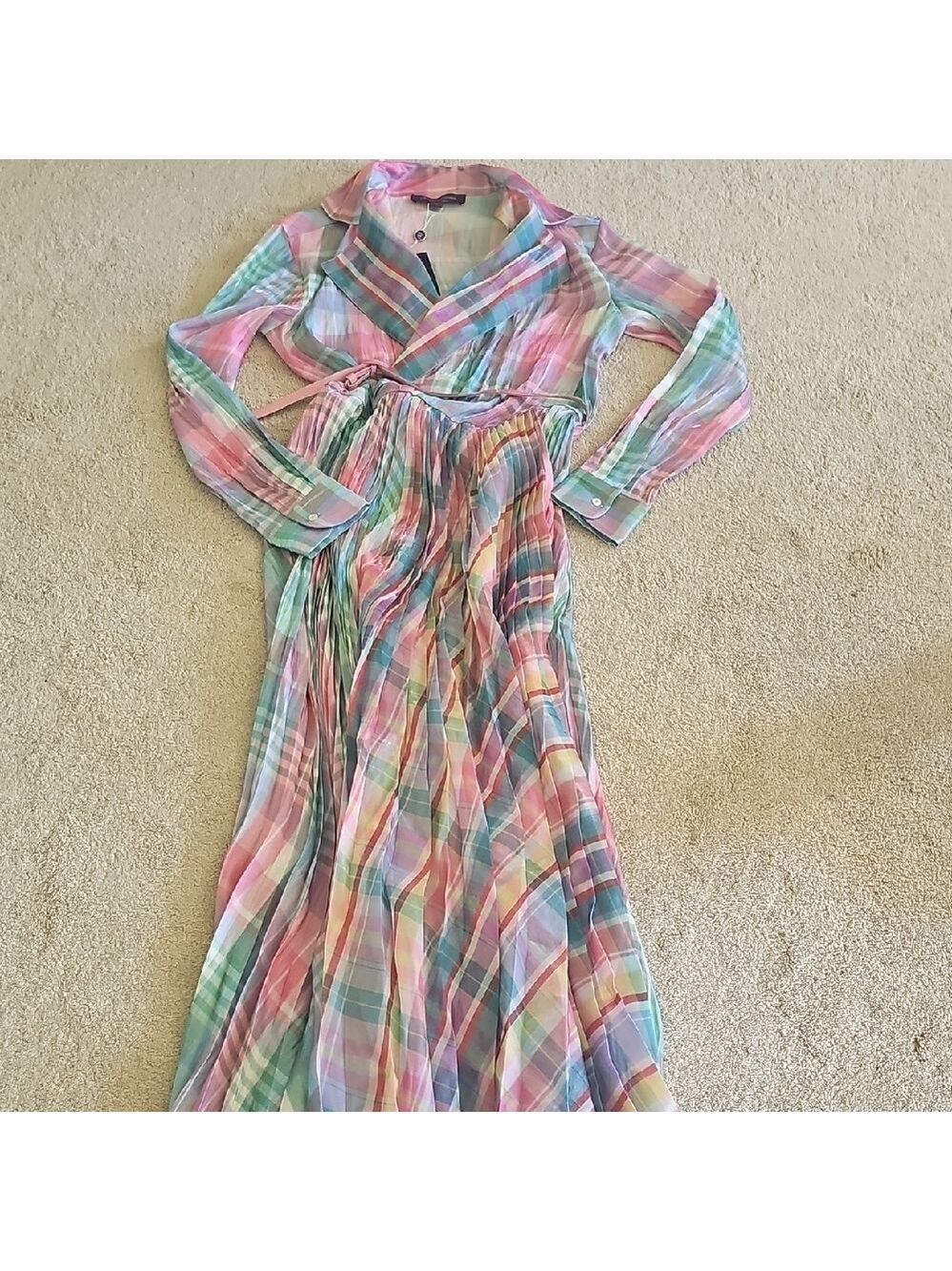 Ralph Lauren Purple Label Taylah Madras Evening Dress - Picture 6 of 13